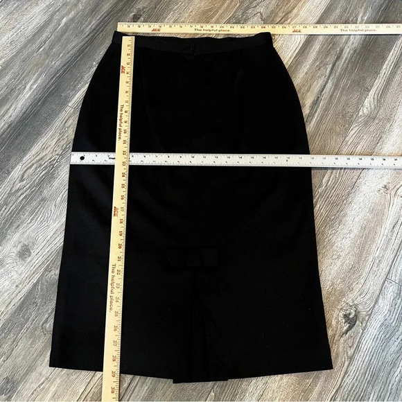 vintage ANNA MARCHETTI made in italy 100% Wool Skirt Lined Bow at Hem Size 46 - Picture 9 of 11